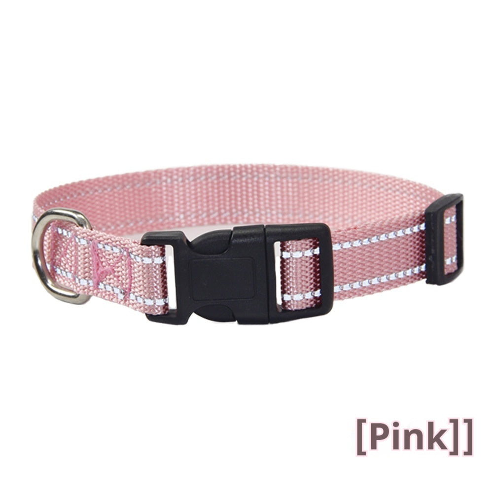 Reflective Dog Collar & Leash - Striped Outdoor Walking Set