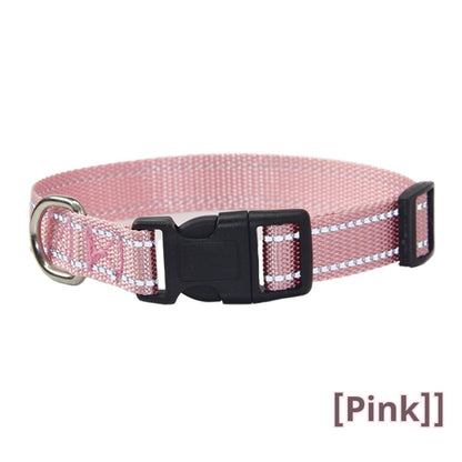 Reflective Dog Collar & Leash - Striped Outdoor Walking Set