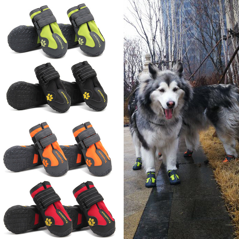 Non-Slip Dog Shoes - Waterproof LED Boots for Big Dogs