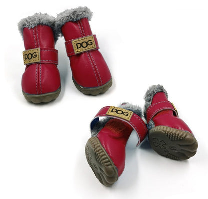 Winter Dog Boots - Warm Non-Slip Snow Shoes for Small Dogs