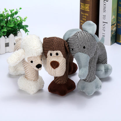 Squeaky Plush Ball Dog Toy - Bite-Resistant Pet Doll