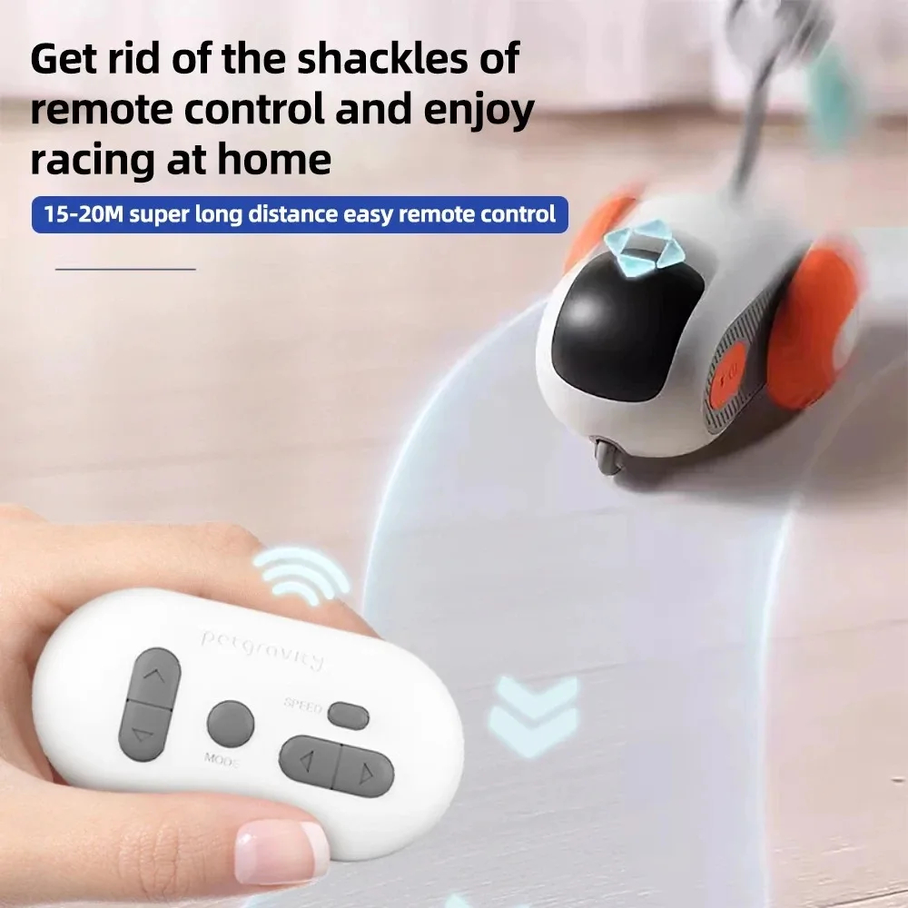Smart Cat Toy Car - Remote Control Interactive Pet Toy