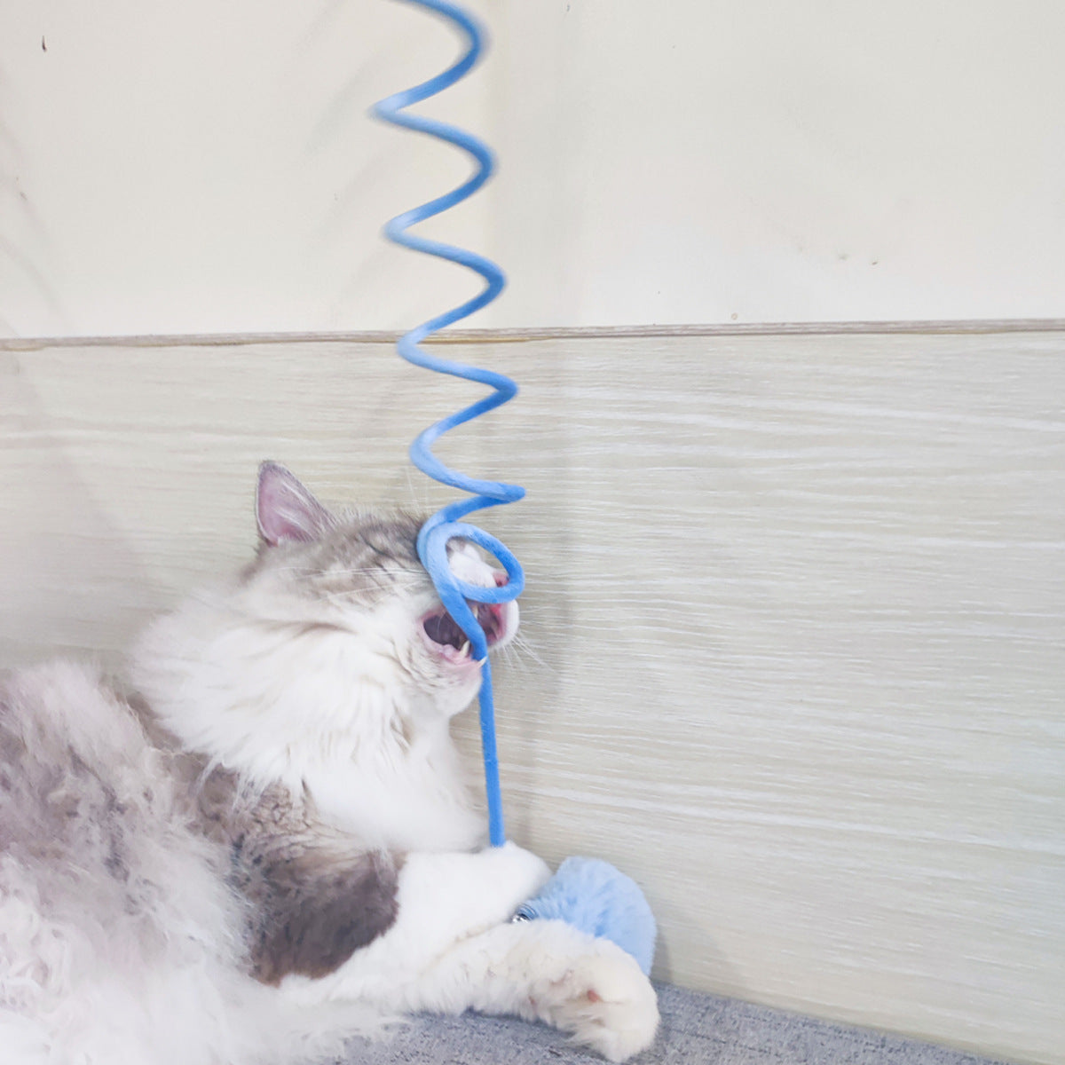 Self-Play Cat Suction Teaser - Spring Bell & Rabbit Ball Toy