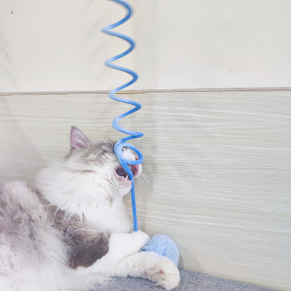 Self-Play Cat Suction Teaser - Spring Bell & Rabbit Ball Toy