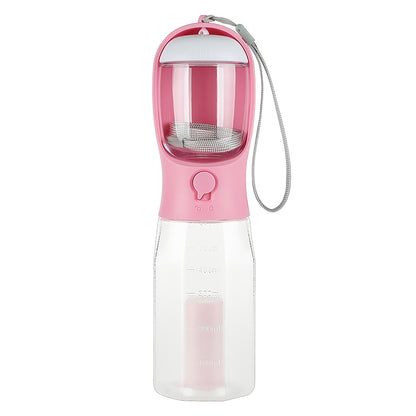 3-in-1 Portable Dog Water Bottle - Travel Feeder & Waste Dispenser