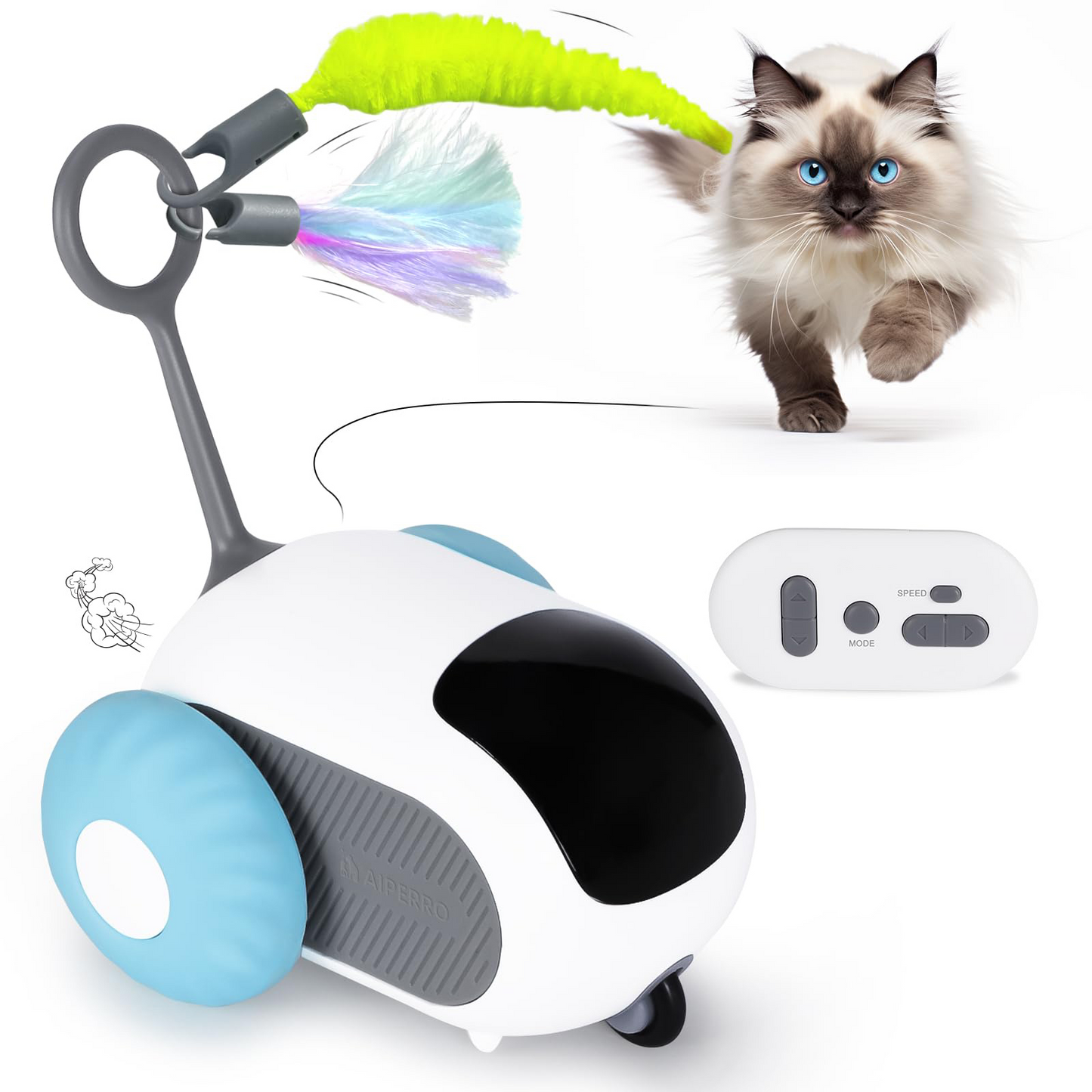 Smart Cat Toy Car - Remote Control Interactive Pet Toy