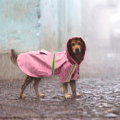 Waterproof Reflective Dog Raincoat - Safety Rain Jacket