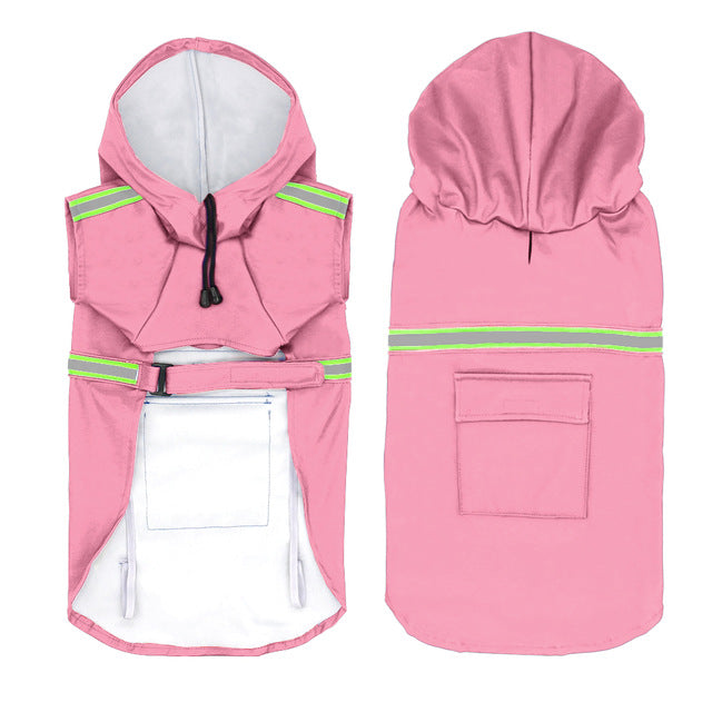 Waterproof Reflective Dog Raincoat - Safety Rain Jacket