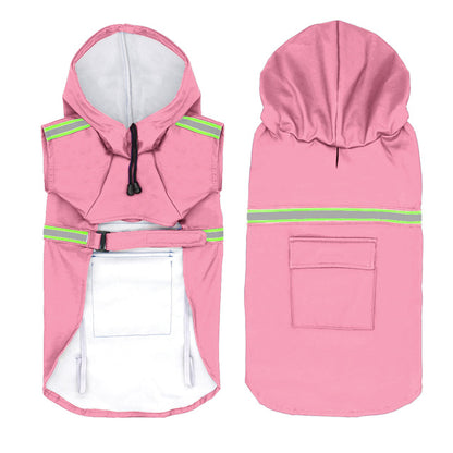 Waterproof Reflective Dog Raincoat - Safety Rain Jacket