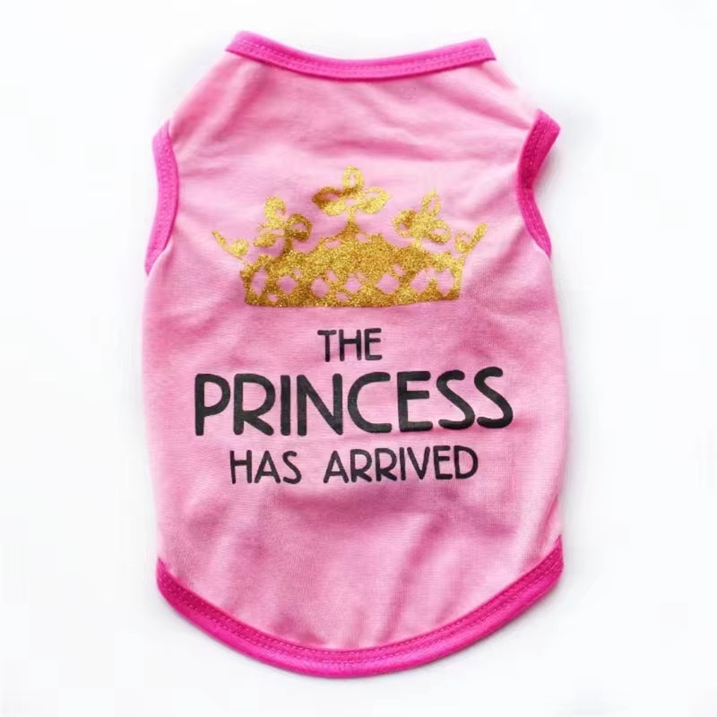 Puppy Summer Vest - Breathable Prince & Princess Shirt