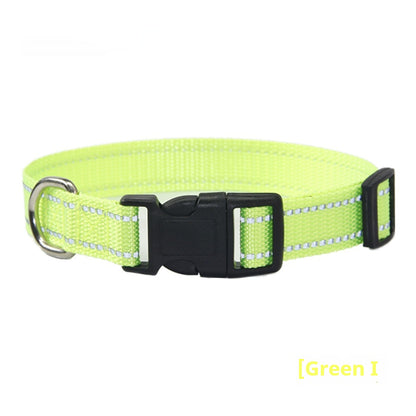 Reflective Dog Collar & Leash - Striped Outdoor Walking Set