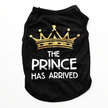 Puppy Summer Vest - Breathable Prince & Princess Shirt