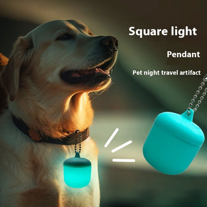 LED Dog Tag Night Light - Rechargeable Anti-Lost Collar Pendant