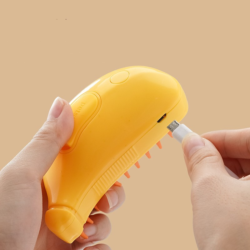 3-in-1 Pet Grooming Brush - Steam Massage Deshedder