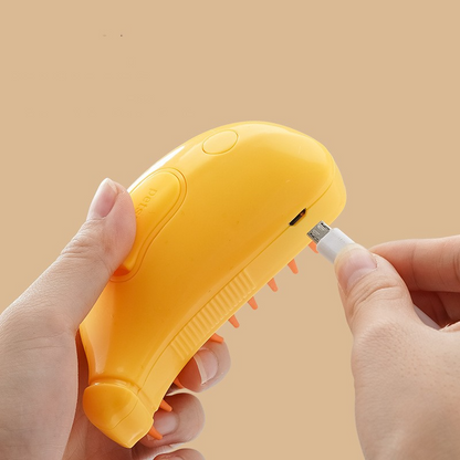 3-in-1 Pet Grooming Brush - Steam Massage Deshedder