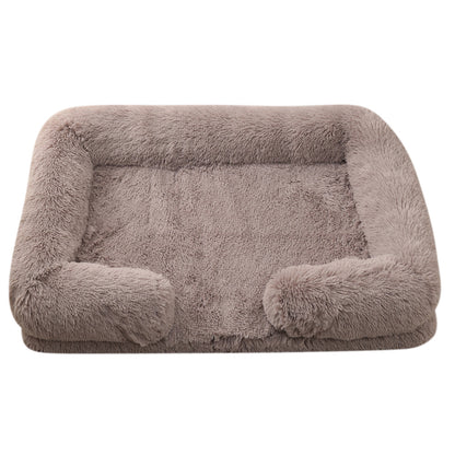 Plush Round Dog Bed - Warm Winter Pet Nest