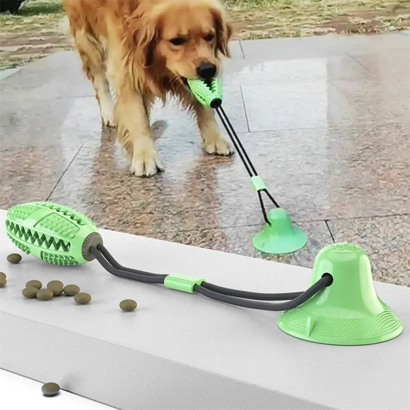 Suction Ball Interactive Dog Toy - Wall Mount Chew & Tug