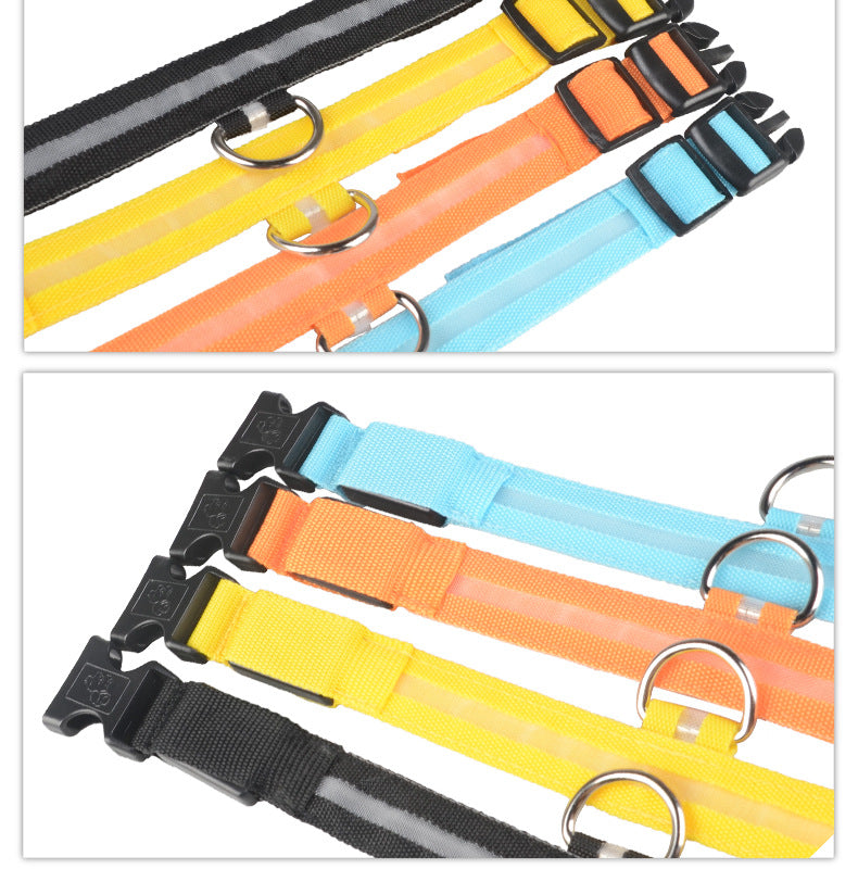 LED Glow Dog Collar - Night Safety Flashing Pet Collar