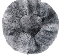 Fluffy Donut Pet Bed - Calming Round Dog & Cat Bed
