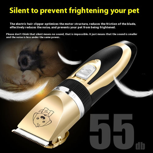 Rechargeable Pet Hair Clipper - Quiet Cat & Dog Shaver
