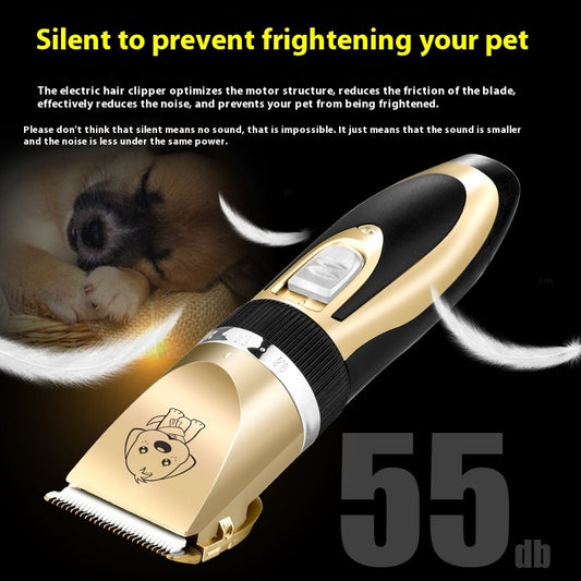 Rechargeable Pet Hair Clipper - Quiet Cat & Dog Shaver