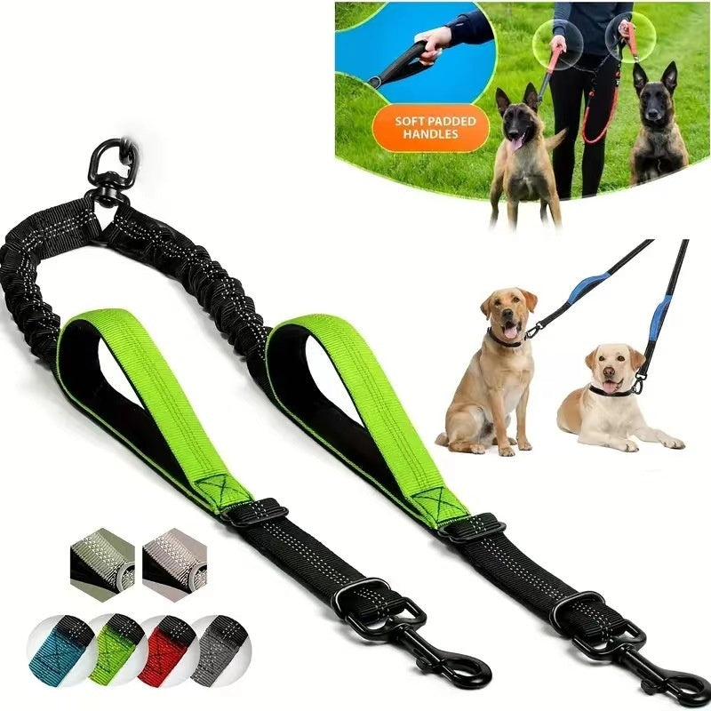 Hands-Free Dog Leash - Dual Dog Waist Traction Belt