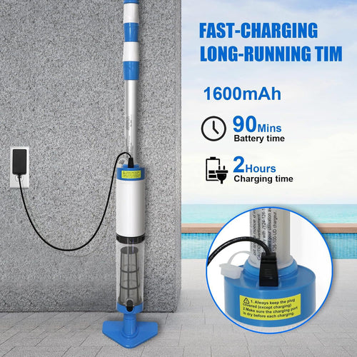 Wireless Fish Pond Vacuum - Rechargeable Underwater Cleaner