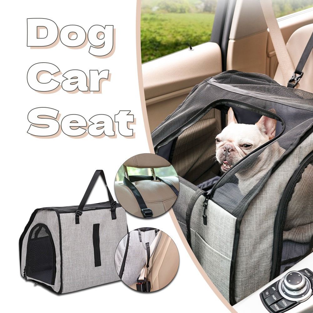 Foldable Pet Car Cage & Mat - Waterproof Travel Crate