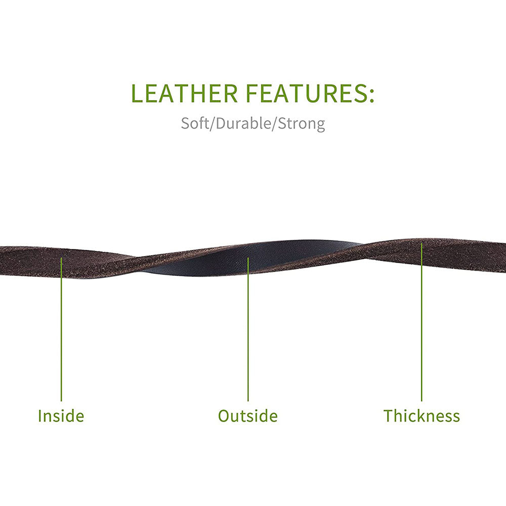 Genuine Leather Dog Leash - Handmade Soft Walking Lead