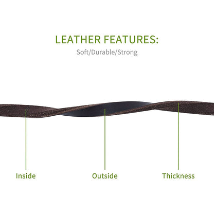 Genuine Leather Dog Leash - Handmade Soft Walking Lead