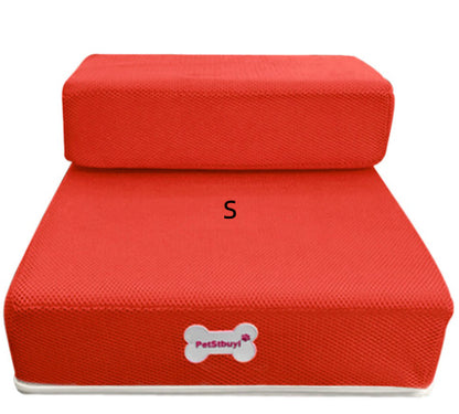 Foldable Pet Stairs - Soft Sponge Dog Steps for Bed & Couch