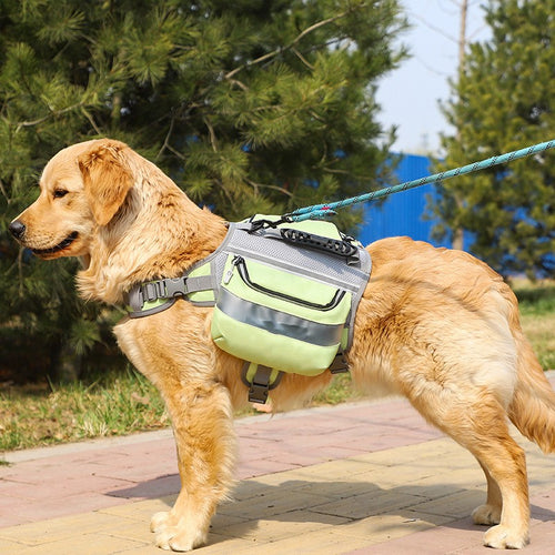 Outdoor Dog Backpack - Oxford Harness Pack for Large Dogs