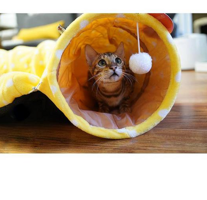 4-in-1 Cat Tunnel, Bed, Mat & Sleeping Bag - Multi-Use Nest