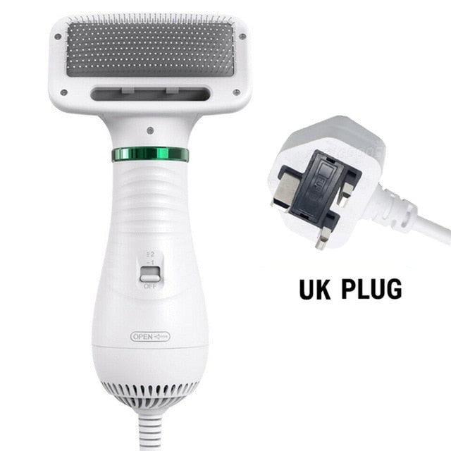 Portable 2-in-1 Dog Hair Dryer - Grooming Blower & Brush