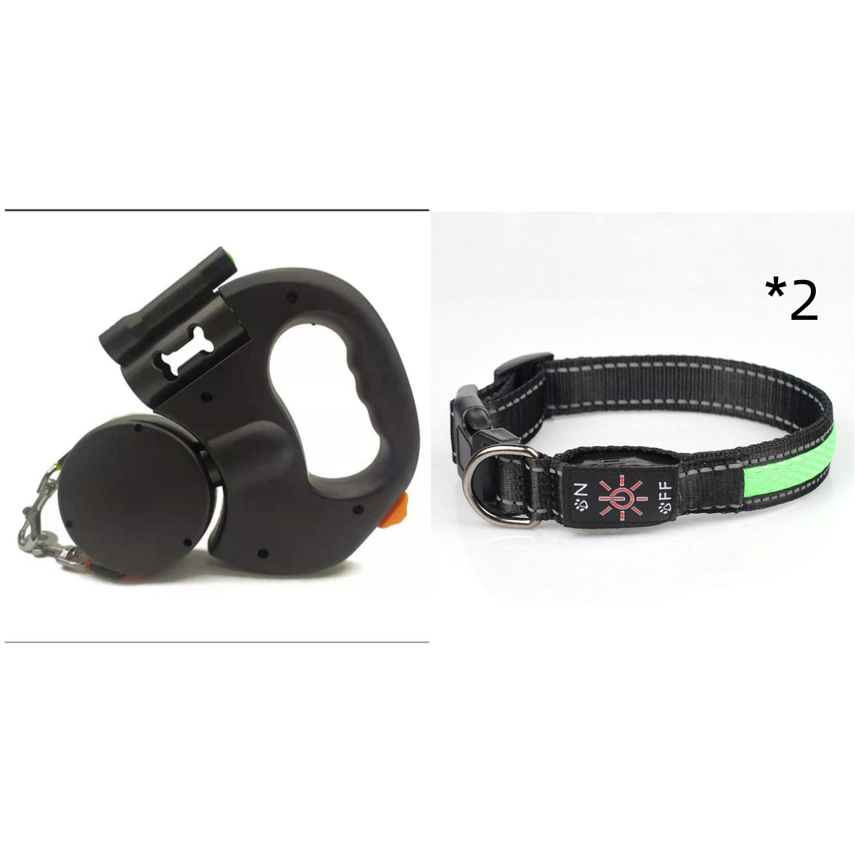 LED Dog Collar - USB-C Rechargeable Light-Up Mesh Collar