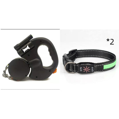 LED Dog Collar - USB-C Rechargeable Light-Up Mesh Collar
