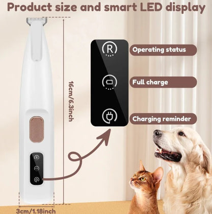 Pet Paw Trimmer with LED Light - Precision Dog Grooming