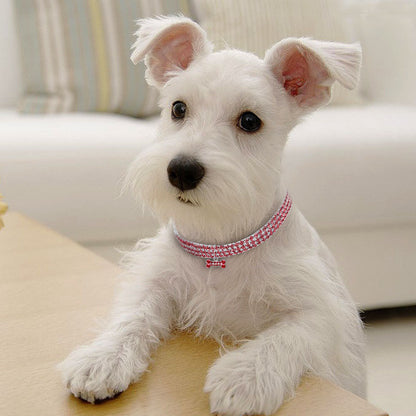 Bling Rhinestone Dog Collar - Crystal Collar for Small Dogs & Cats