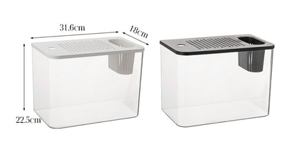 Mini Ecological Betta Tank with Cover - 32cm Desk Aquarium