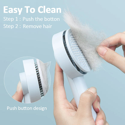 Self-Cleaning Pet Brush - Deshedding Comb for Dogs & Cats
