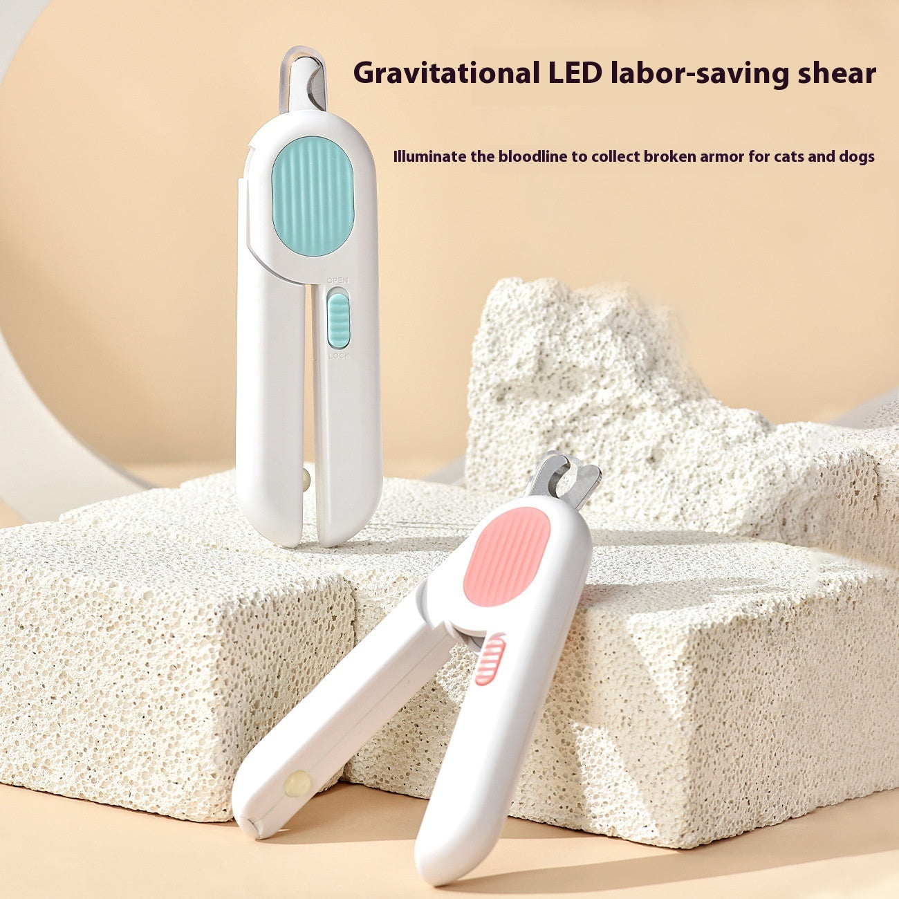LED Cat Nail Scissors - Labor-Saving Pet Nail Clippers