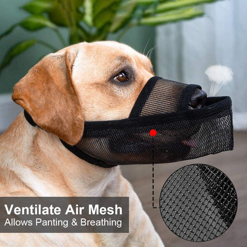 Breathable Dog Muzzle - Anti-Bite & Anti-Bark Mesh Muzzle