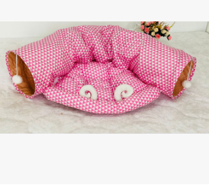 4-in-1 Cat Tunnel, Bed, Mat & Sleeping Bag - Multi-Use Nest