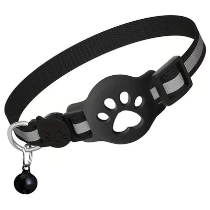 Cartoon Cat Collar with Locator Pouch - Reflective Kitty Collar