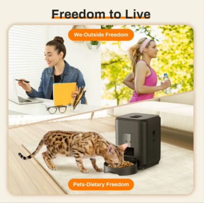 Smart WiFi Pet Feeder - App-Controlled Auto Cat Food Dispenser
