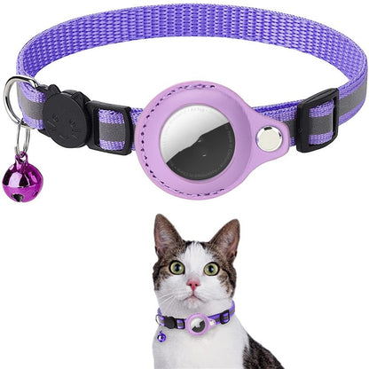 AirTag Reflective Dog Collar - Collar with Bell & ID Holder