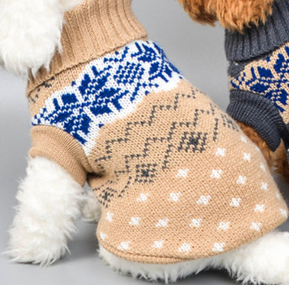 Minimalist Wool Dog Sweater - Cute Printed Pet Pullover