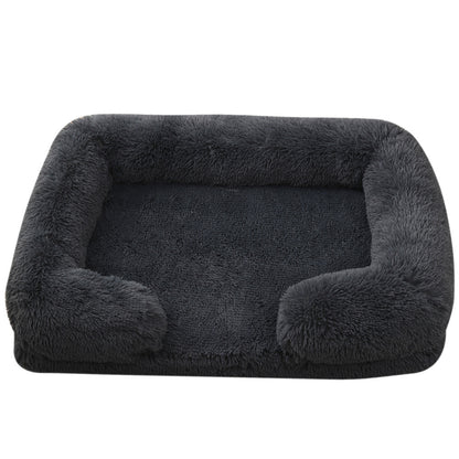 Plush Round Dog Bed - Warm Winter Pet Nest