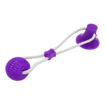 Suction Ball Interactive Dog Toy - Wall Mount Chew & Tug