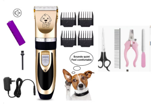 Rechargeable Pet Hair Clipper - Quiet Cat & Dog Shaver